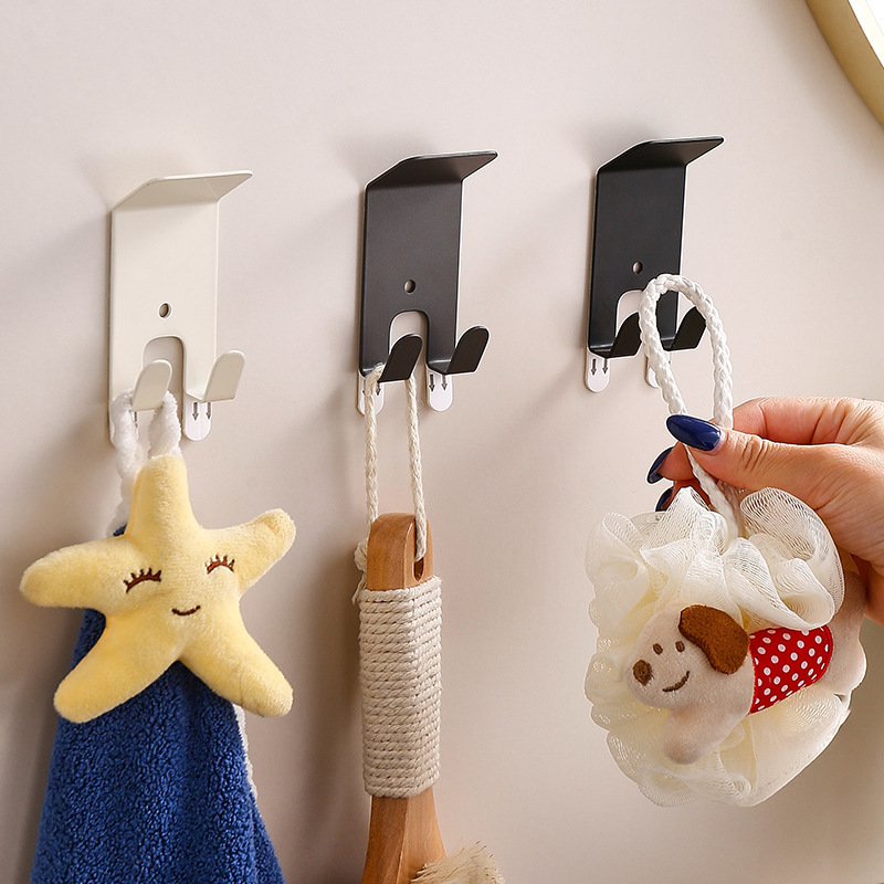 Stainless steel, no-drill, heavy-duty adhesive hooks for wall mounting, suitable for kitchens, bathrooms, and behind doors; wholesale metal adhesive hooks Stainless steel, no-drill, heavy-duty adhesive hooks for wall mounting, suitable for kitchens, bathrooms, and behind doors; wholesale metal adhesive hooks