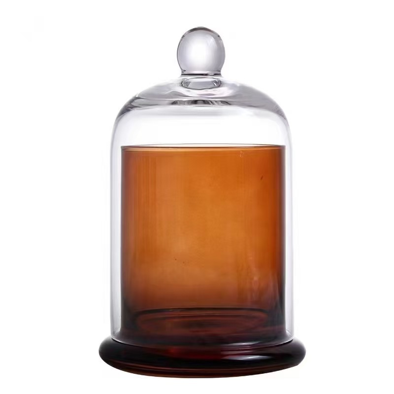 Cubierta para aromaterapia, vaso de almacenamiento moderno, vaso para velas, cubierta dorada DIY con forma de campana, vaso de vidrio, vaso difusor de cristal para velas, recipiente creativo.