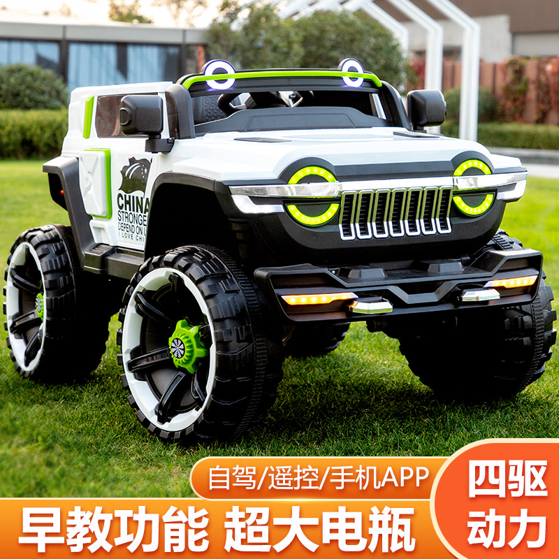 Coche Eléctrico Todoterreno para Niños con Control Remoto, Plástico, Doble Tracción, para Exteriores