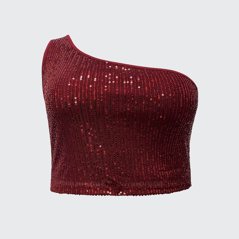 Fashionable nail sequins, summer tube top, bra top, European style, plus size, lifting effect