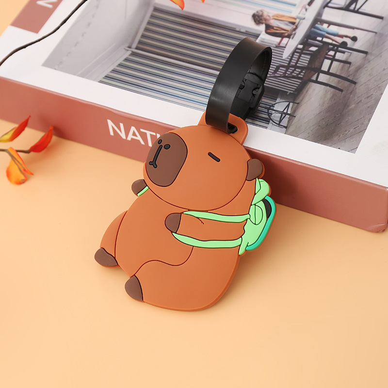 Capybara bagagerem i silikon för väskor och ryggsäckar_voghion.com