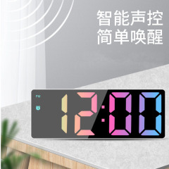 目覚まし時計学生専用の起きる神器スマートデスクトップ専用の新型高颜値デスクトップ表ledデジタル電子