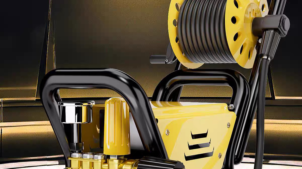Small yellow car ultra-high pressure car washing machine 220V water gun high-power home commercial cleaning machine portable pressurized car washing