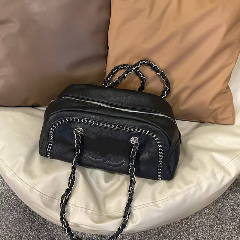 ヨーロッパとアメリカのレトロな新しいニッチテクスチャバッグファッションチェーンレディースバッグショルダーバッグボウリング多用途クロスボディ|undefined