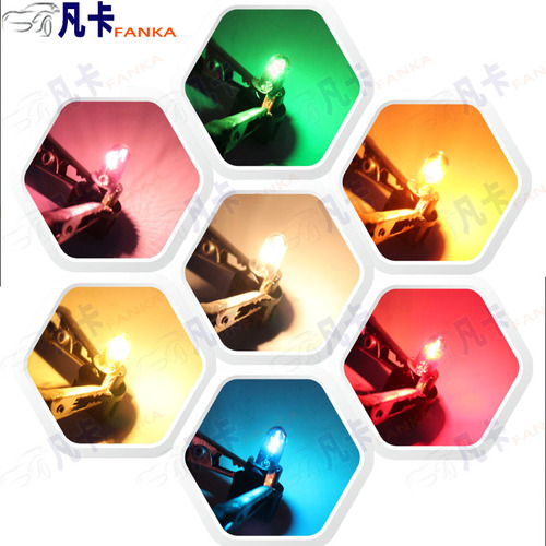T5 car bubble meter brake light bulb single filament white bubble 12v/24v air conditioner indicator light multi-color