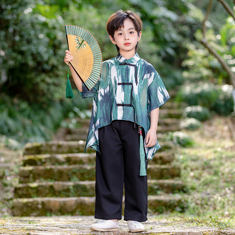 남아용 정장 - 녹색 - 술 없음