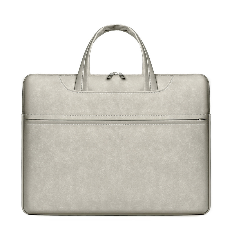 Wear-Resistant Leather Laptop Bag Women's Tablet iPad Protective Bag Notebook Liner Bag Pu Leather Light Shoulder Bag