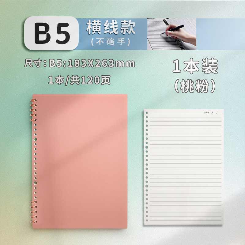 B5 horizontal line [pink] 120 pages in total