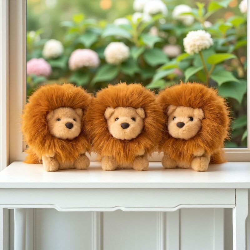 Cute Little Lion Plush Pendant Simba Lion Doll Creative Backpack Pendant Keychain