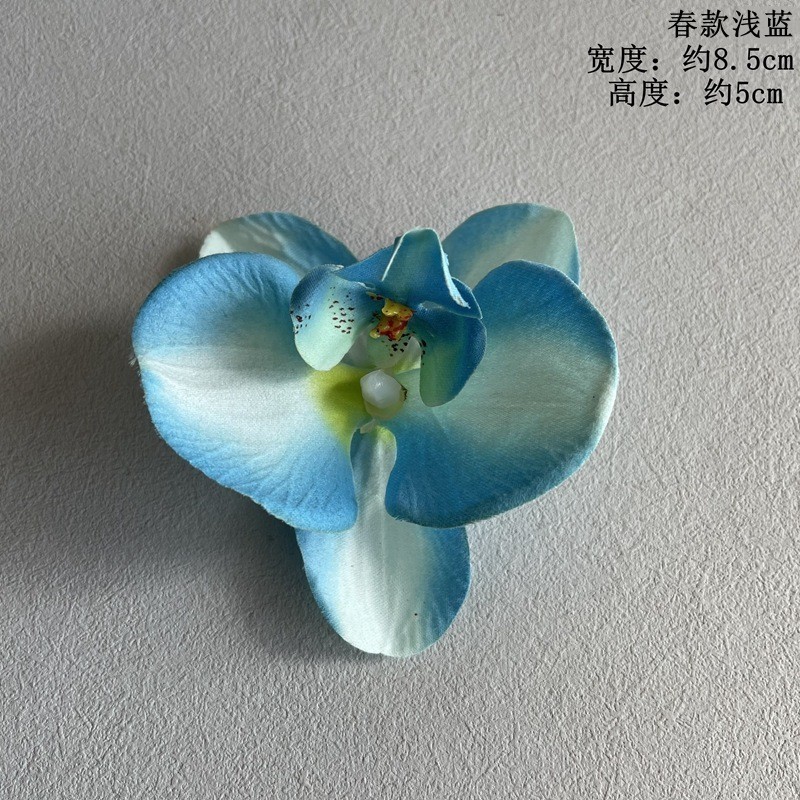 擬似顕紋胡蝶蘭花頭飾りヘアピン手作りdiyケーキデザート台装飾盆栽生け花制作|undefined