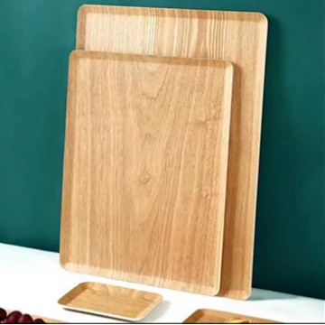 Fraxinus mandshurica bandeja de madera rectangular pastel de pastelería bandeja de pan Baking Shop Pantalla de pastelería de madera placa plana 」 image 1