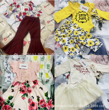 Patpat brand children's clothing, mixed styles, cute cartoon trendy two-piece sets, fashionable all-season mixed sets for kids.