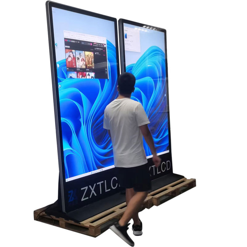 立式广告机高清查询落地触摸一体机安卓网络电梯落地分屏显示屏