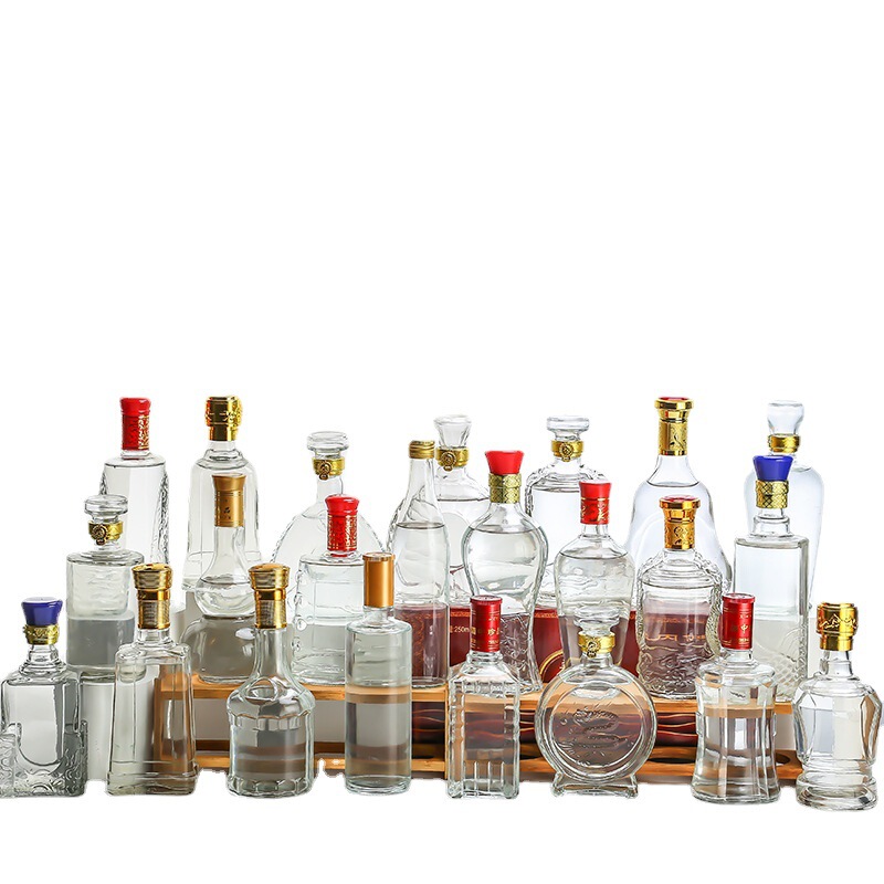 卸売り高白料ガラス瓶空酒瓶500ml低価格白酒瓶黄酒瓶薬酒瓶セット|undefined