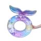 Ins cross-border hot-selling net red fishtail sponge base ring transparent fishtail with canopy seat ring split mermaid swimming