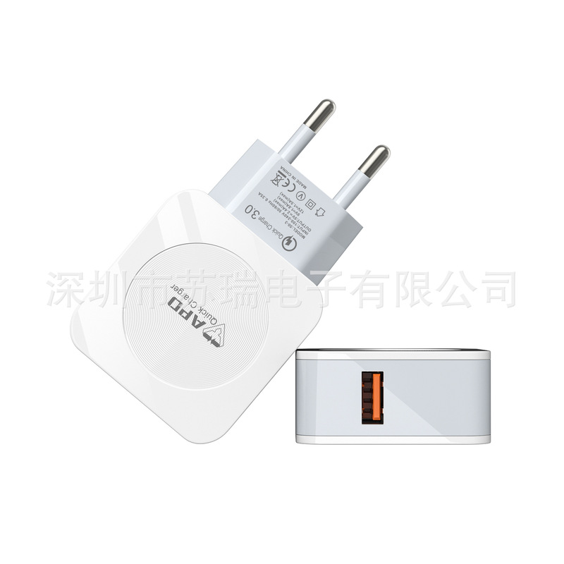 CD 1USB mobile phone Wall Charger QC3.0 power adapter 5v2a Wall Charger Travel Charger European and American regulations