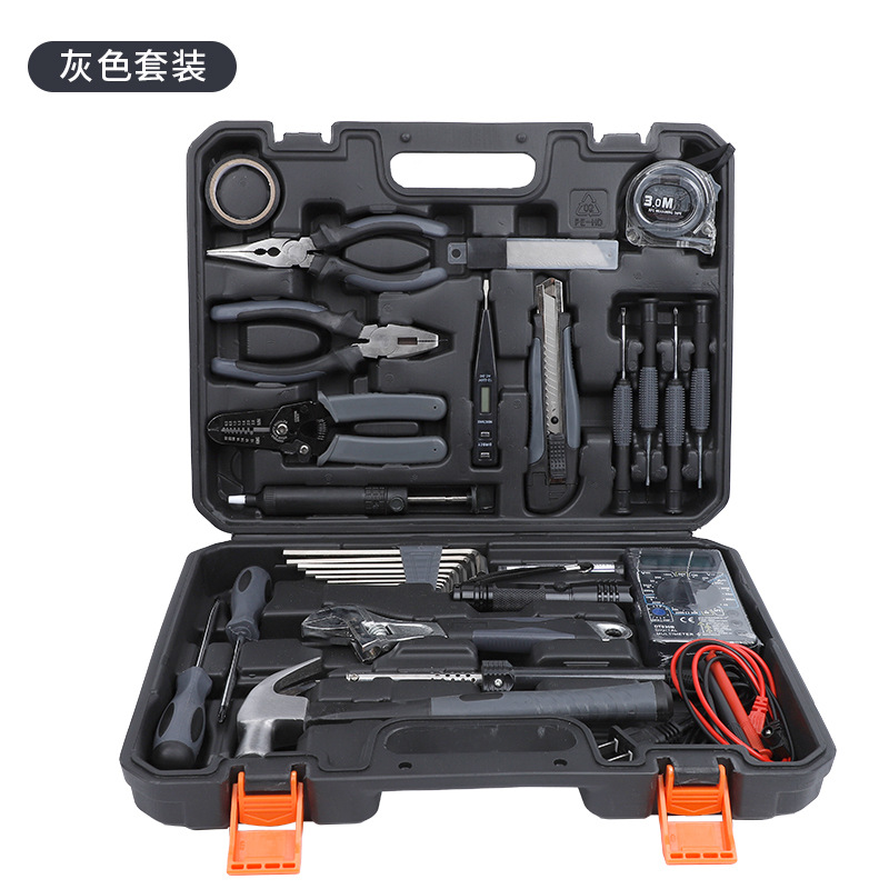 Juego de herramientas, caja de herramientas para electricista doméstico y reparación de automóviles, juego de herramientas multifuncional combinado para montaje en vehículo
