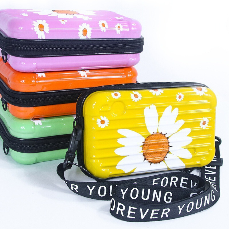 Multifunctional Embossed Cosmetic Bag Abs+Pc Portable Satchel Bathroom Toiletry Bag Waterproof Makeup Case Pattern