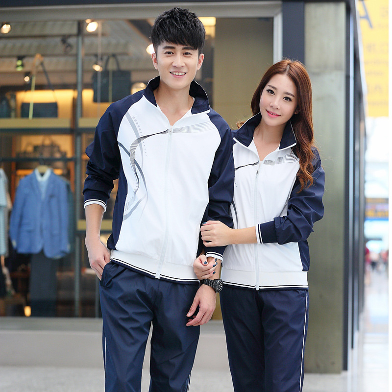 Primavera y otoño parejas deportivas ociosas ropa de moda pantalones recto ropa deportiva para hombres y mujeres uniformes escolares grupos de juego