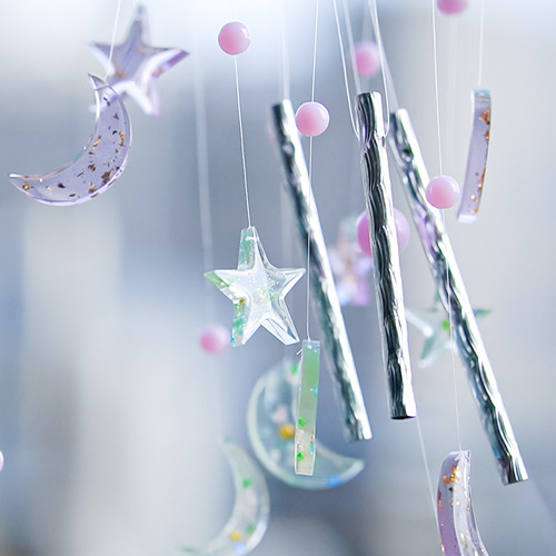 Glue diy mold wind chime material package hummingbird sun moon star butterfly dragonfly fairy dream ornaments