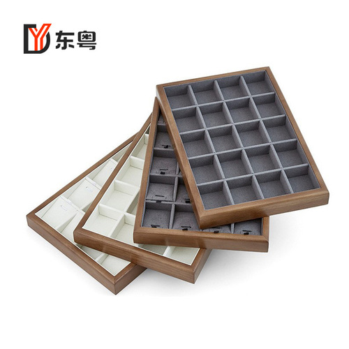 Solid wood jewelry display stand jewelry display tray ring pendant viewing tray play bracelet tray storage tray