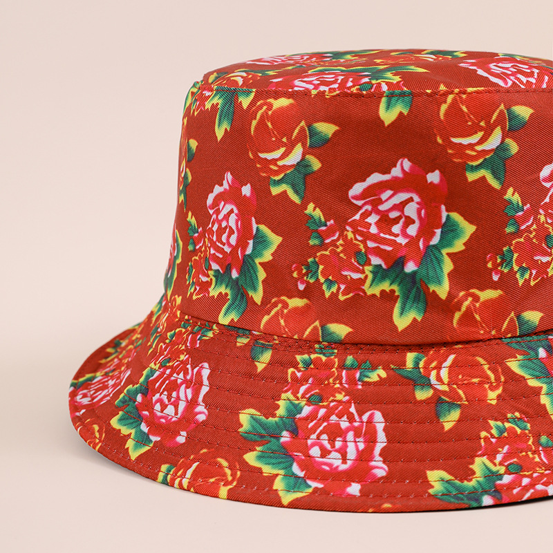 Nueva moda impresa de doble cara sombrero de pescador de las mujeres sombrero de sol de moda