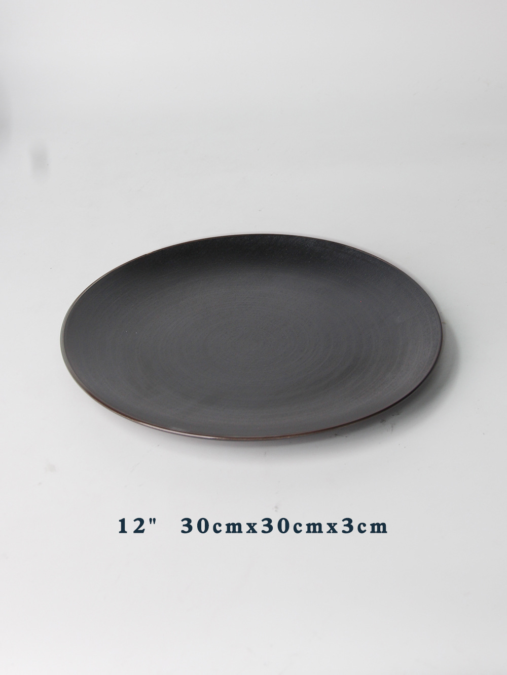 12 pulgadas simple estilo redondo plato de cerámica Hotel occidental Placa de carne Placa de pasta placa fría plato