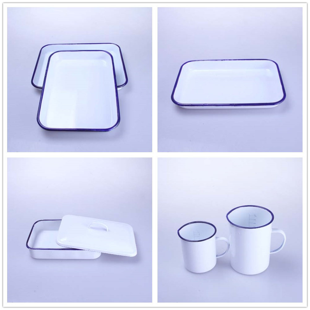 实验带盖搪瓷方盘搪瓷量杯500/1000ml20*25*30*35*40*45*50*60cm