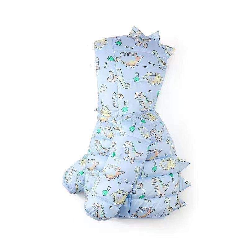 Transfronterizo 2025 otoño y invierno nuevo tipo de dibujos animados niños plumón chaqueta de algodón para hombres y mujeres chaqueta de algodón corta delgada