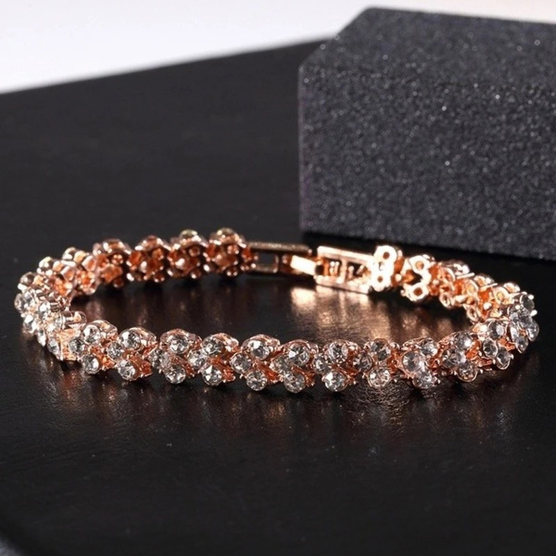 Simple Style Heart Shape Artificial Crystal Alloy Wholesale Bracelets display picture 4