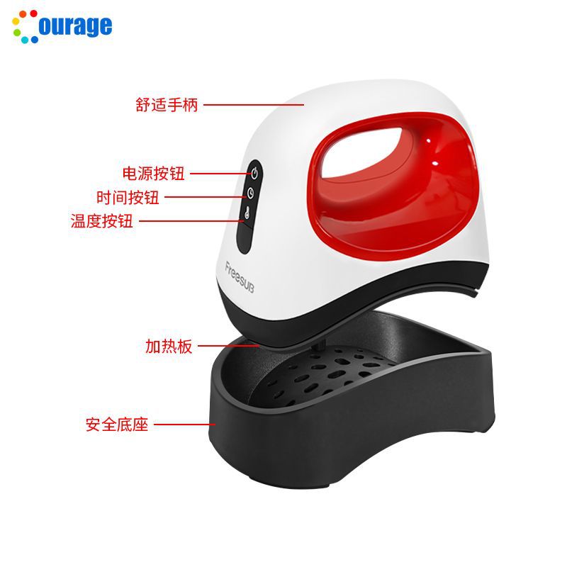 Nueva máquina de tapón para hornear portátil de mano de transferencia de calor, máquina de tapón caliente de sublimación, máquina de impresión de tapón publicitario, máquina de estampado de etiquetas