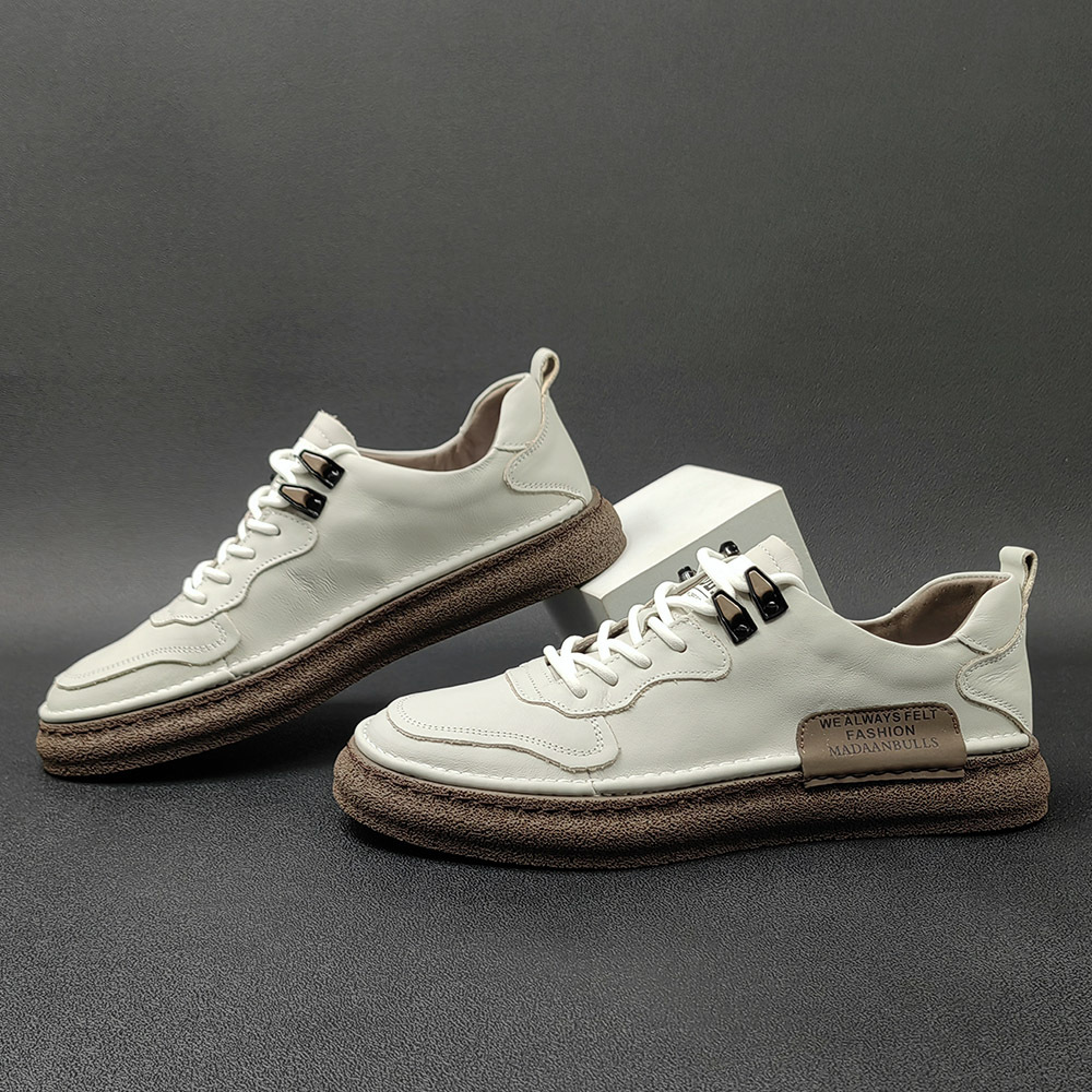 Board scarpe da uomo di marca piatte e alla moda, grandi, casual, versatili, in pelle, taglia 45_voghion.com