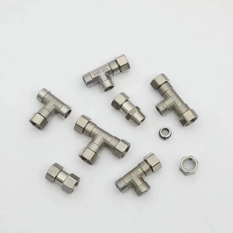 Factory Wholesale Thickened 4-Point Stainless Steel/All-Copper Water Pipe Multifunctional Union Three-Way Elbow Hardware Accessories