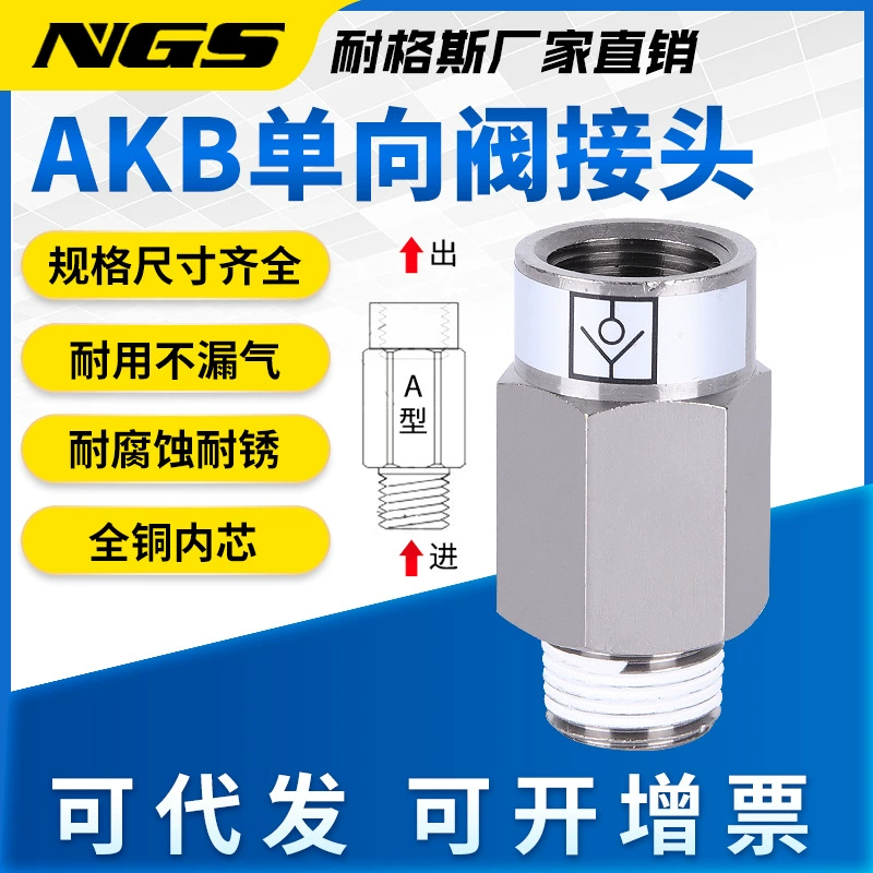 Обратный клапан с внутренним и внешним винтом AKB01 02 03 04 A B- 01S 02S 03S 04S Обратный клапан