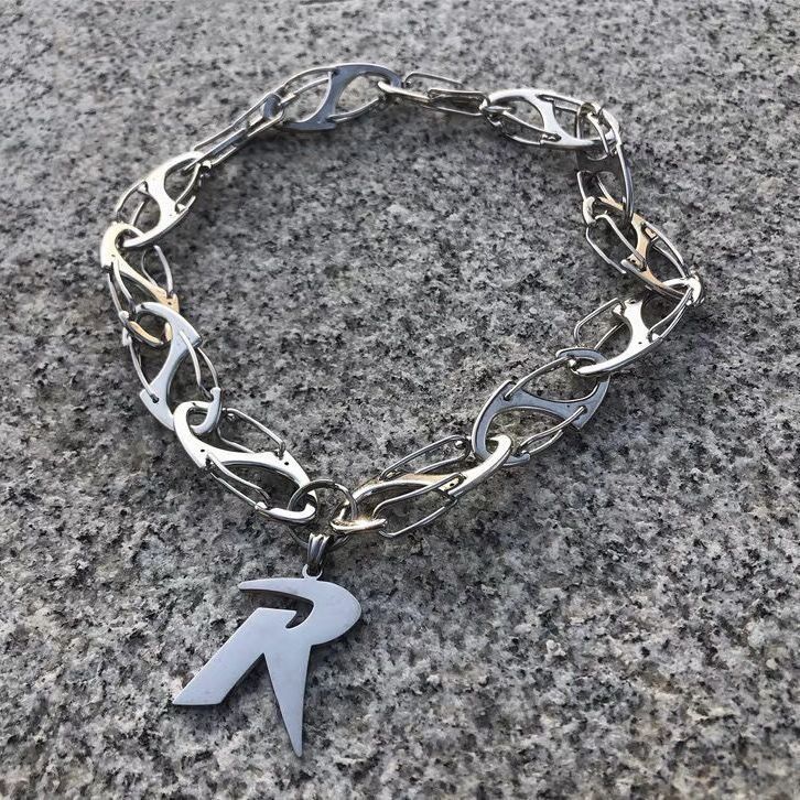Titanium Steel Chain Material 1 Piece Quantity Party, Street Occasion Titanium Steel Material Hip-Hop Letter Titanium Steel Men's Pendant Necklace