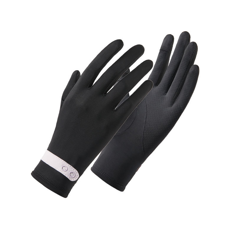 Guantes de protección solar verano de las mujeres delgada transpirable protección UV conducción ciclismo antideslizante Flip hielo guantes de encaje sensación fresca