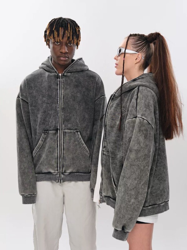 秋冬の対外貿易のカシミヤの厚い帽子のパーカーの男性のアメリカ式の重ポンドのゆったりしているoversizeの男女の同タイプのカップルのシャツ|undefined