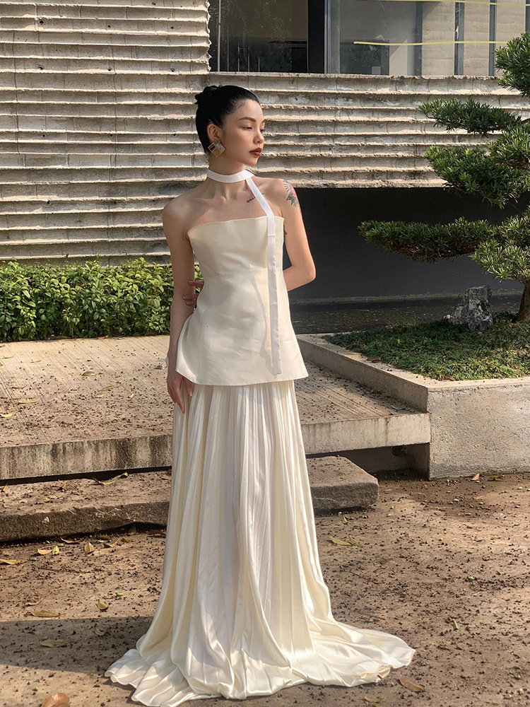 Nuevo vestido de mañana chino para mujeres 2026 verano nuevo certificado de compromiso de la novia del gabinete de la novia ligera del pecho image 7