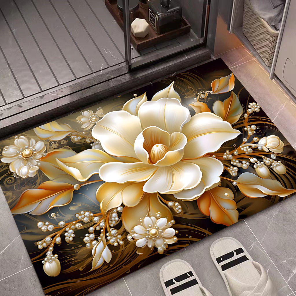 3d Diatomaceous Earth Bath Mat Non-slip Quick-dry Shower Rug_voghion.com
