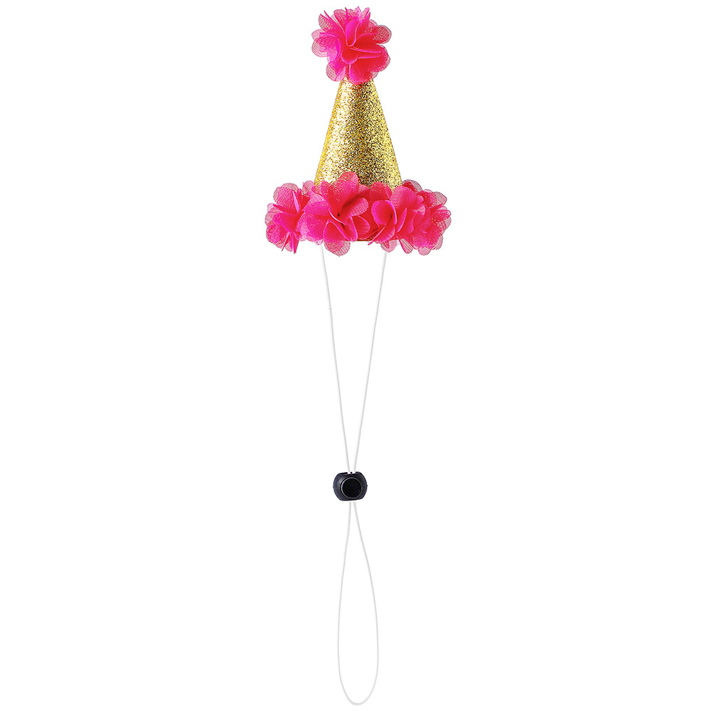 Tanpopo transfronterizo cumpleaños flor ins estilo floral mascota perro sombrero impreso ropa para mascotas