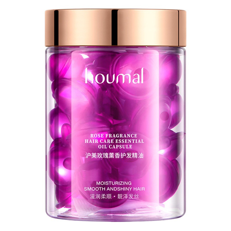 Humei Rosa aromaterapia cuidado del cabello aceite esencial cápsula cabello aceite esencial nutritiva suave perm reparación en stock fábrica al por mayor