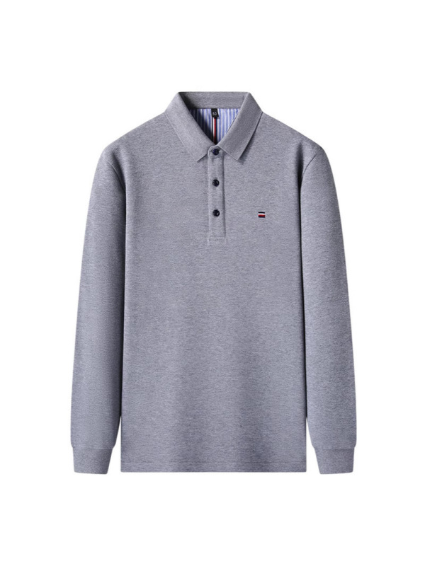 Men's Embroidered Polo Shirt for Foreign Trade E-Commerce, No-Iron Long-Sleeve Top, New Style for Middle-Aged Dads, Wholesale Cross-Border Trendy Brand Men's Embroidered Polo Shirt for Foreign Trade E-Commerce, No-Iron Long-Sleeve Top, New Style for Middle-Aged Dads, Wholesale Cross-Border Trendy Brand