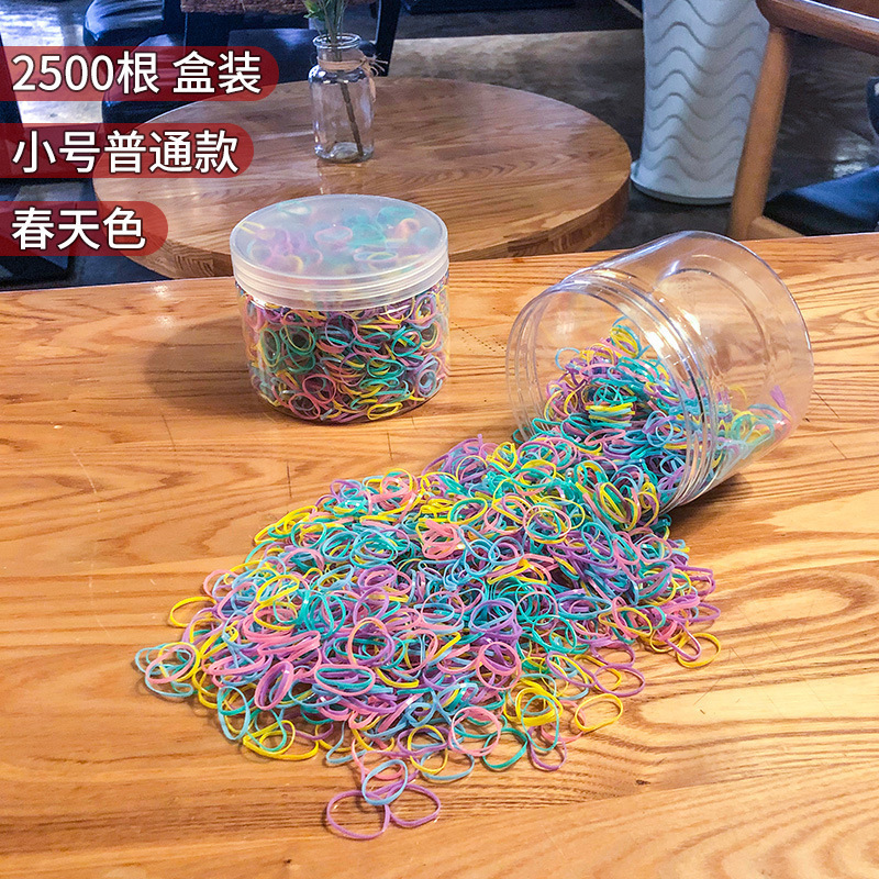 2025韩版高弹力加粗发绳女气质头饰简约罐装皮筋扎头发高马尾发圈|undefined