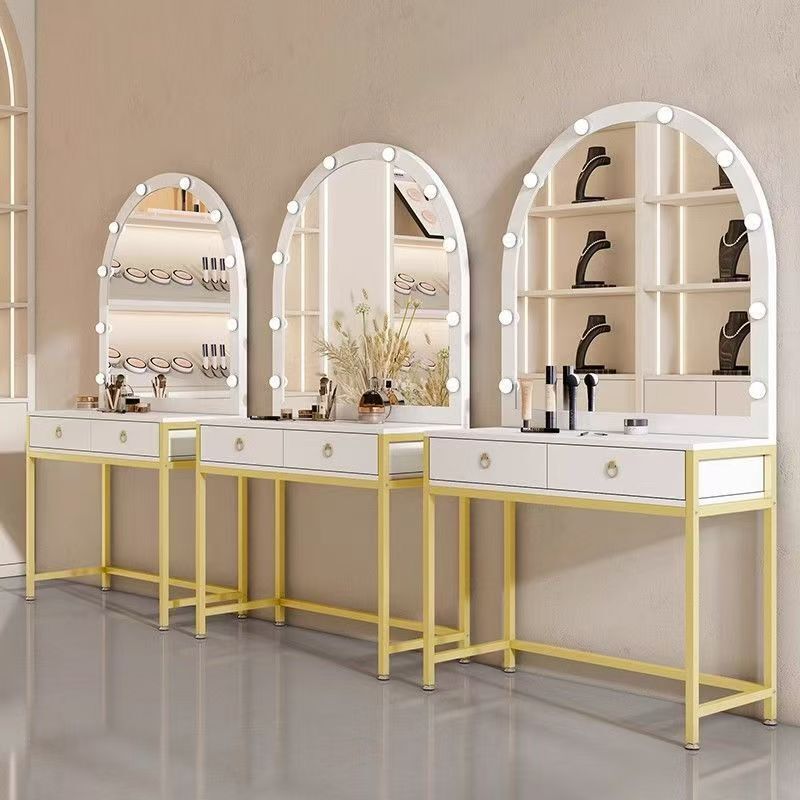 Professional Studio Makeup Table with Lights, Suitable for Dress and Wedding Dress Shops, Beauty Salons, and Studios