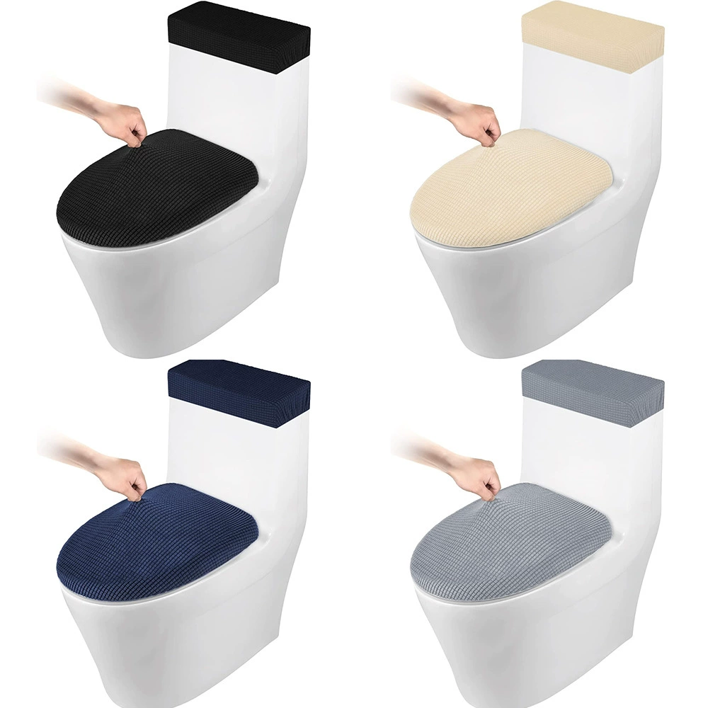 Индивидуальная крышка для унитаза с кукурузной сеткой, крышка для резервуара для воды, набор эластичных крышек для унитаза, принадлежности для ванной комнаты в отеле, можно стирать в машине.