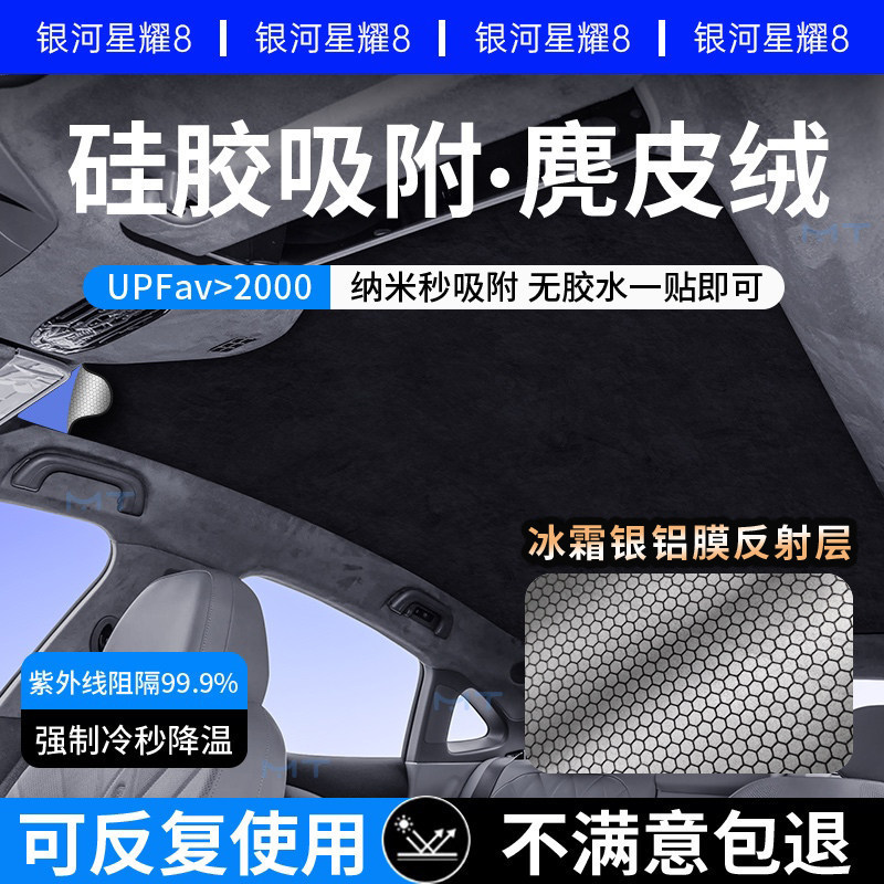 Suitable for Geely Galaxy Star 8 Sunroof Sunshade Curtain with Nano-Adhesion for Sun Protection and Heat Insulation on the Top of the Sunroof