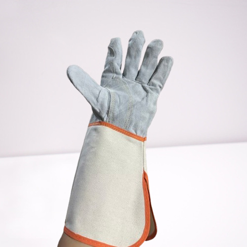 工友隔热阻燃耐高温防火线牛皮防烫手套防火线焊工用焊工电焊手套