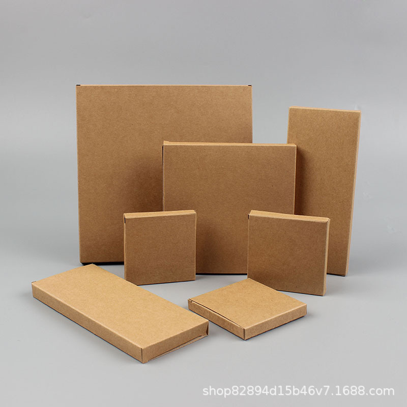 50-305mm kraft paper packaging box kraft paper double insert box printing custom in stock double insert kraft paper box free shipping