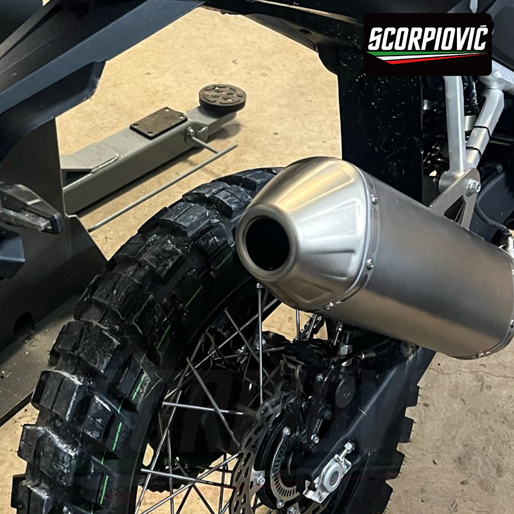 Suitable for Motorcycle Kove 800X Modification, Integrated Mid-Section and Tail-Section Exhaust Pipe Muffler, Connects to the Original Front Section of the Bike