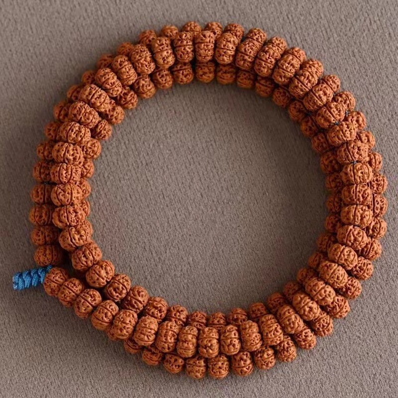 Six-leaf tree King Little King Kong Bodhi 108 bracelet pumpkin short pile full of meat submerged water-level cultural play Buddha beads rosary